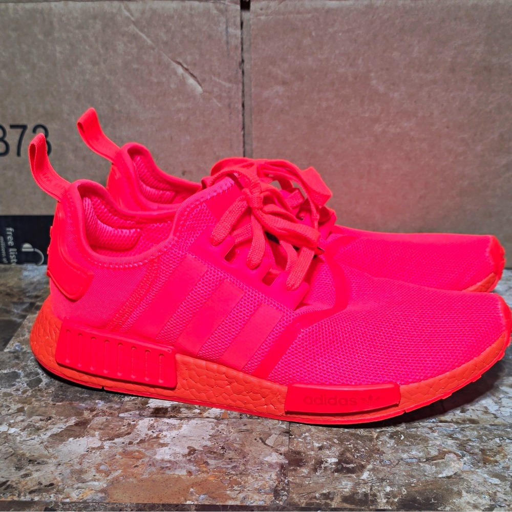 adidas NMD_R1 Solar Red Boost Cushioned Lace Up Low Top Sneaker S31507